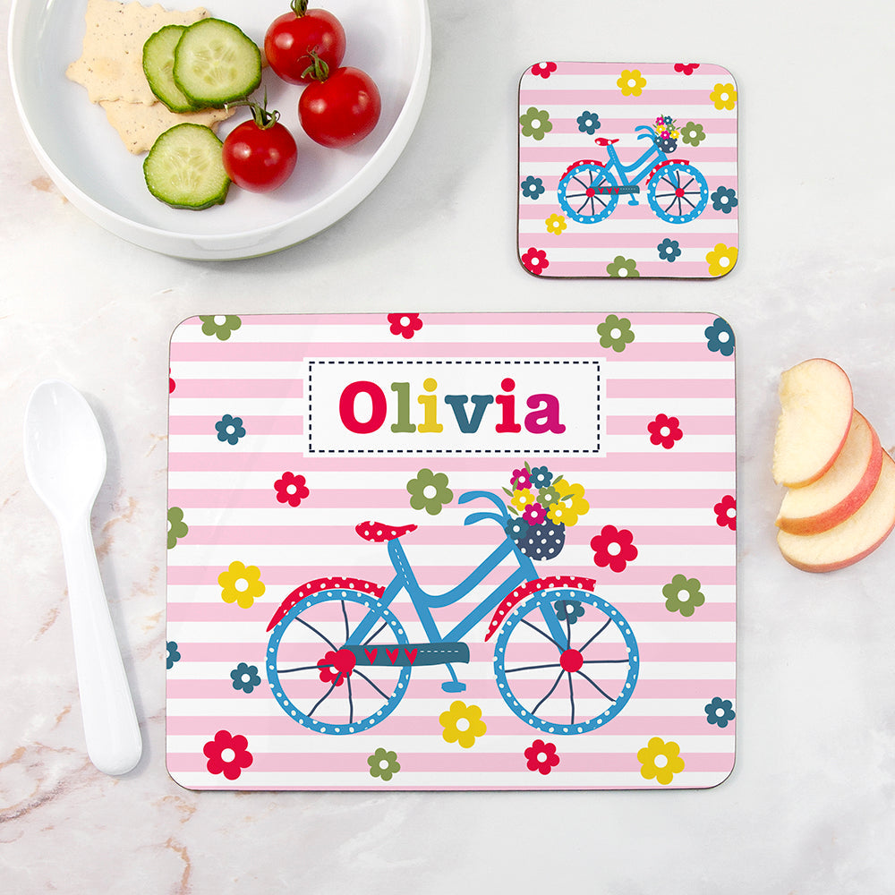 Personalised Personalised Girl's Placemat Set