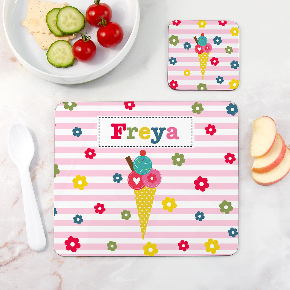 Personalised Personalised Girl's Placemat Set