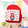 Personalised Personalised Girl's Red Mini Rucksack