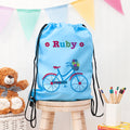 Personalised Personalised Girl's Sky Blue Waterproof Swim Bag