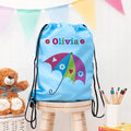 Personalised Personalised Girl's Sky Blue Waterproof Swim Bag