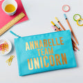 Personalised Personalised Girl's Team Unicorn Pencil Case