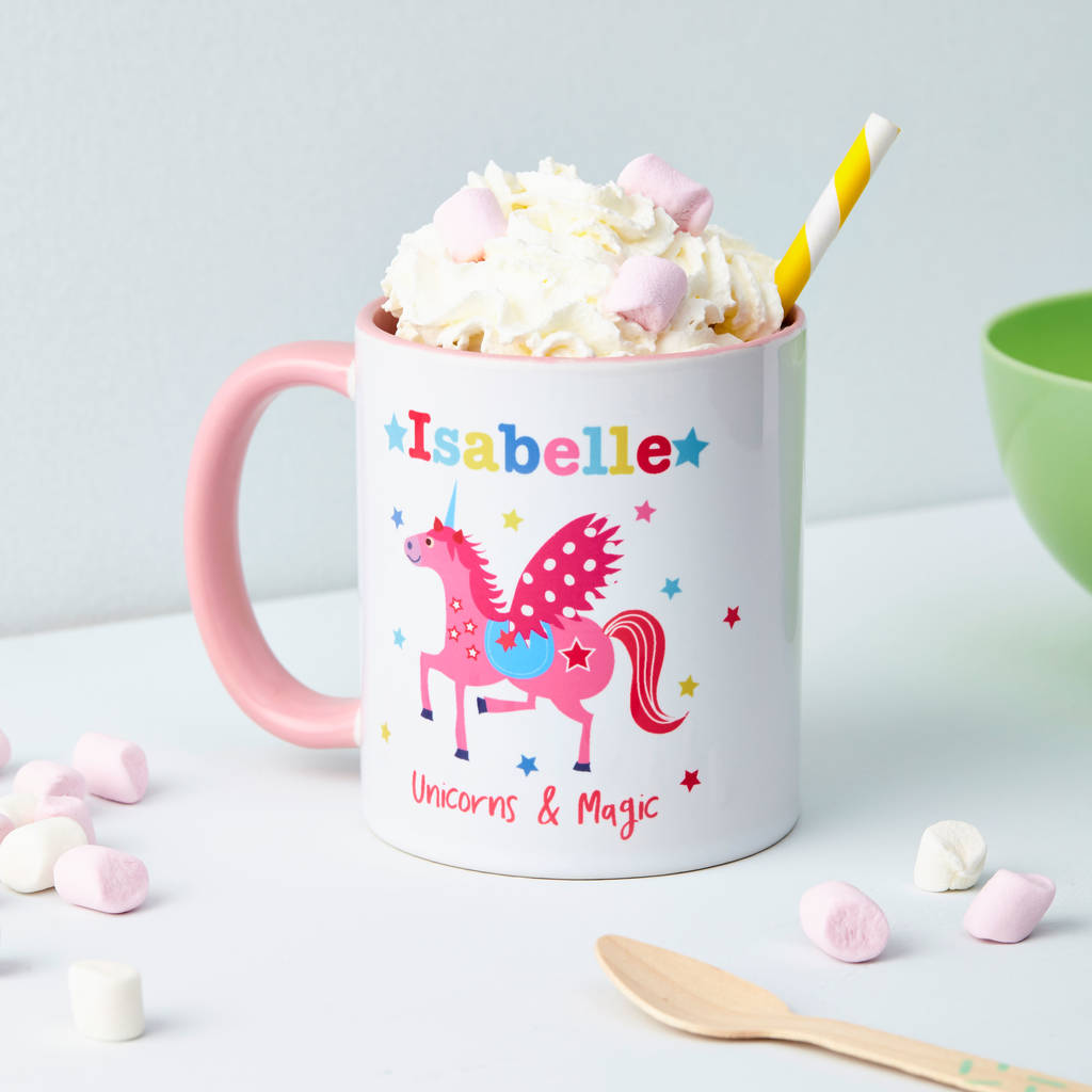 Personalised Personalised Girl's Unicorn Mug