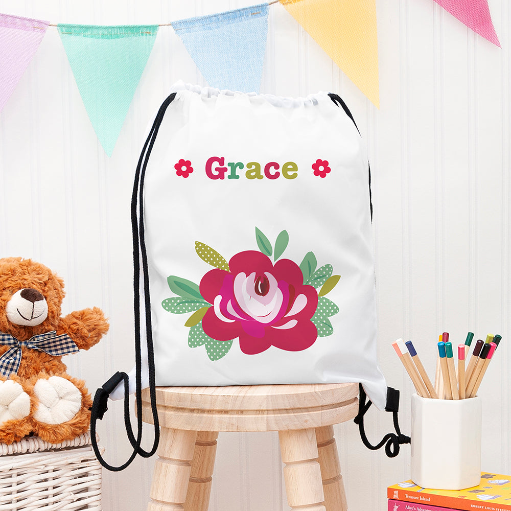 Personalised Personalised Girl's Waterproof Swim Bag