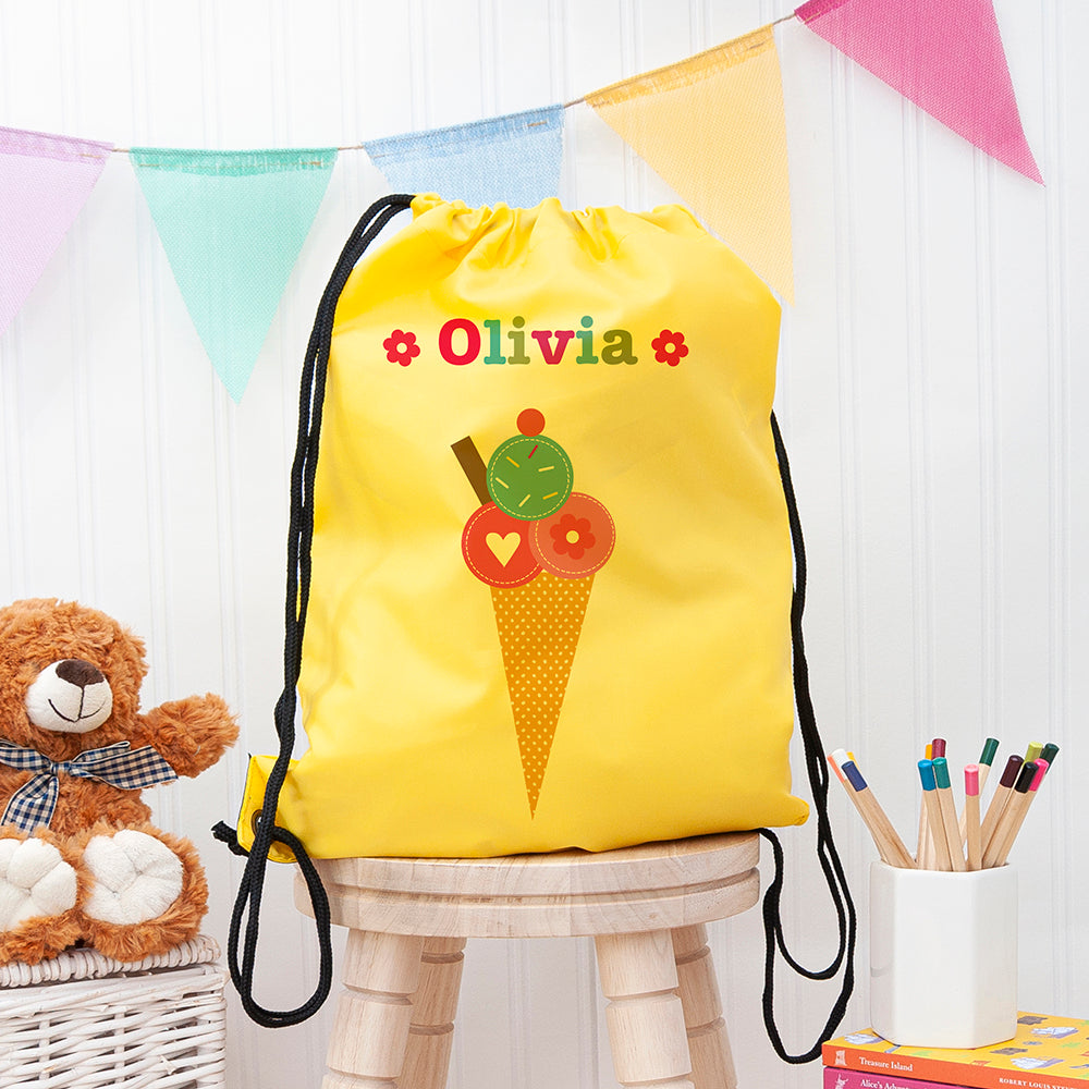 Personalised Personalised Girl's Yellow Waterproof Swim Bag