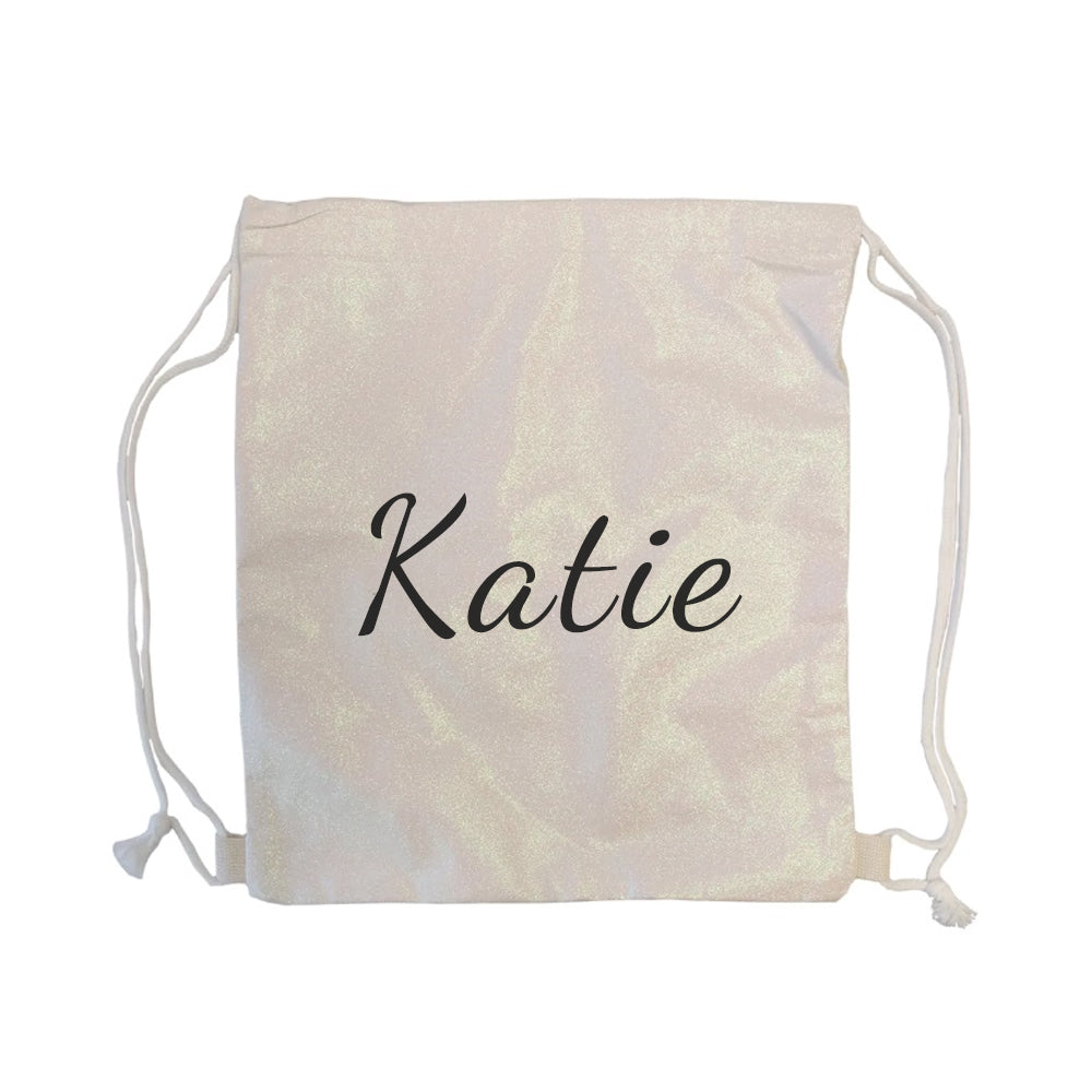 Personalised Personalised Glitter Drawstring Bag