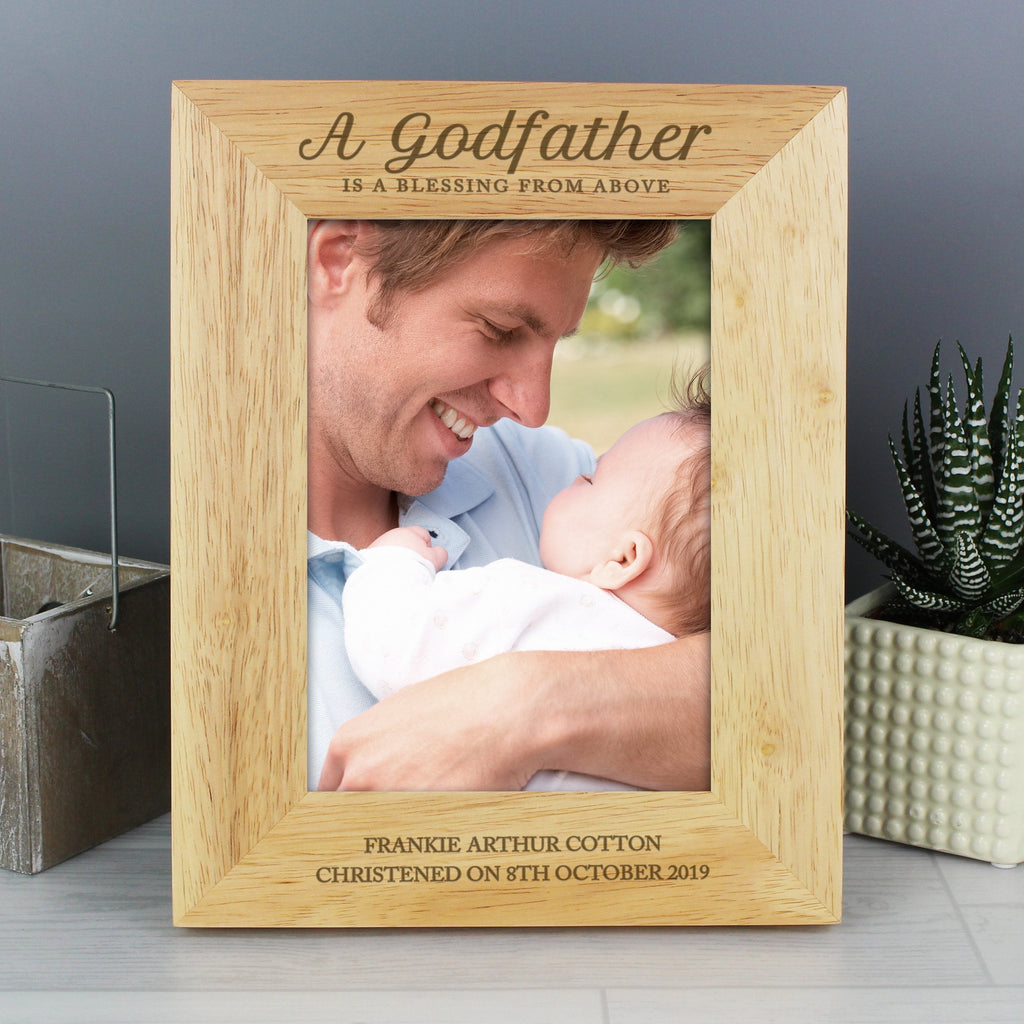Personalised Godfather 5x7 Inch Wooden Photo Frame