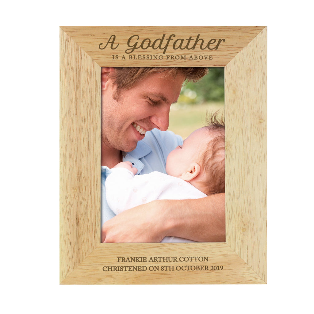 Personalised Godfather 5x7 Inch Wooden Photo Frame