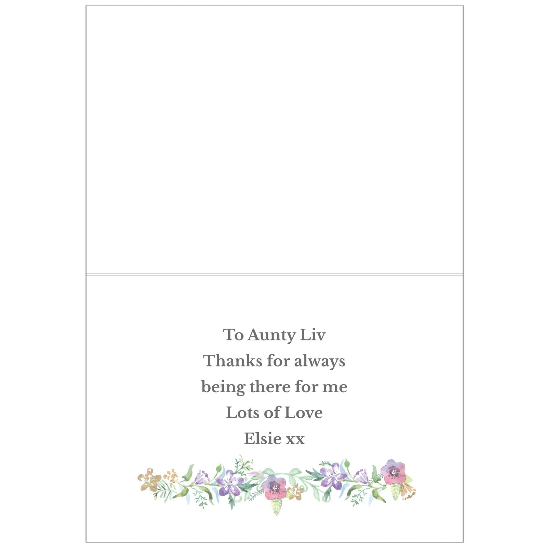 Personalised Godmother 'Floral Watercolour' Card