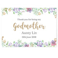 Personalised Godmother 'Floral Watercolour' Card
