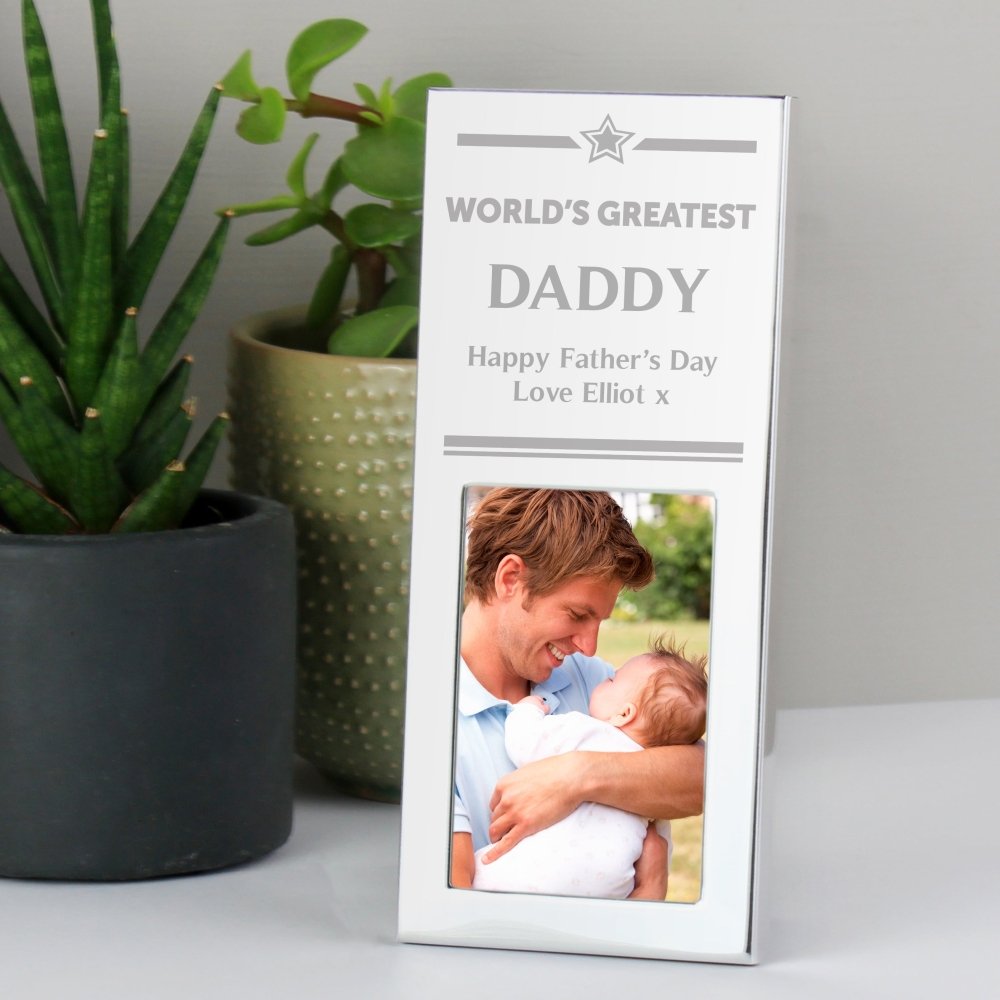 Personalised Gold Award Small Silver 2x3 Inch Photo Frame