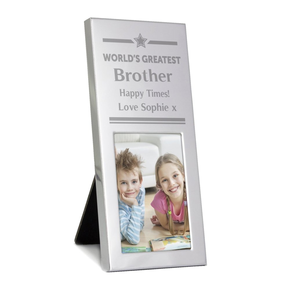 Personalised Gold Award Small Silver 2x3 Inch Photo Frame