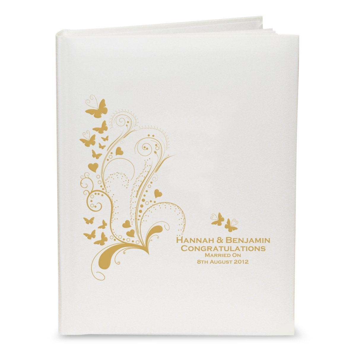 Personalised Gold Butterfly Swirl Traditional Album