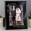 Personalised Gold Couples 5x7 Inch Black Glass Photo Frame