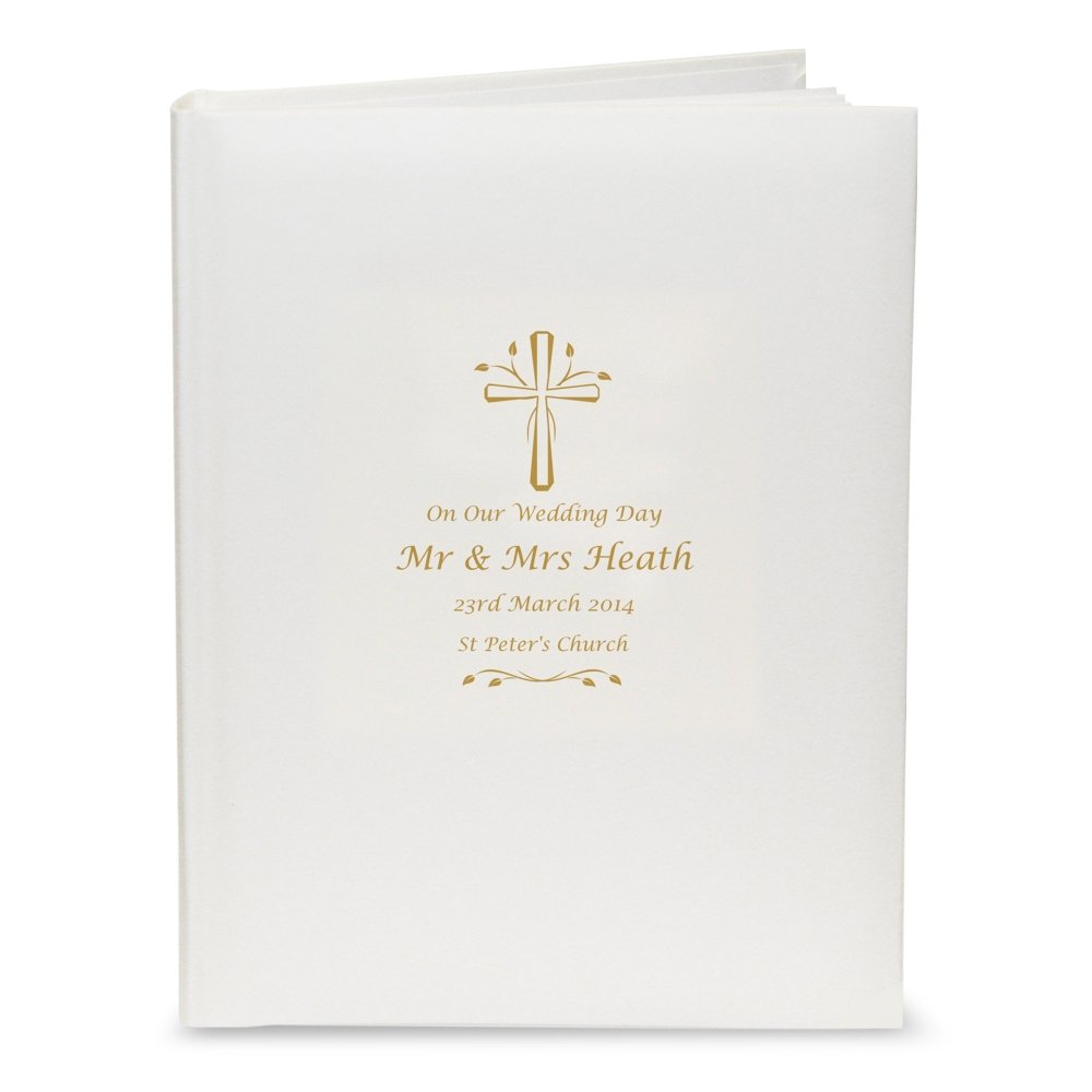 Personalised Gold Cross Traditional Photo Album