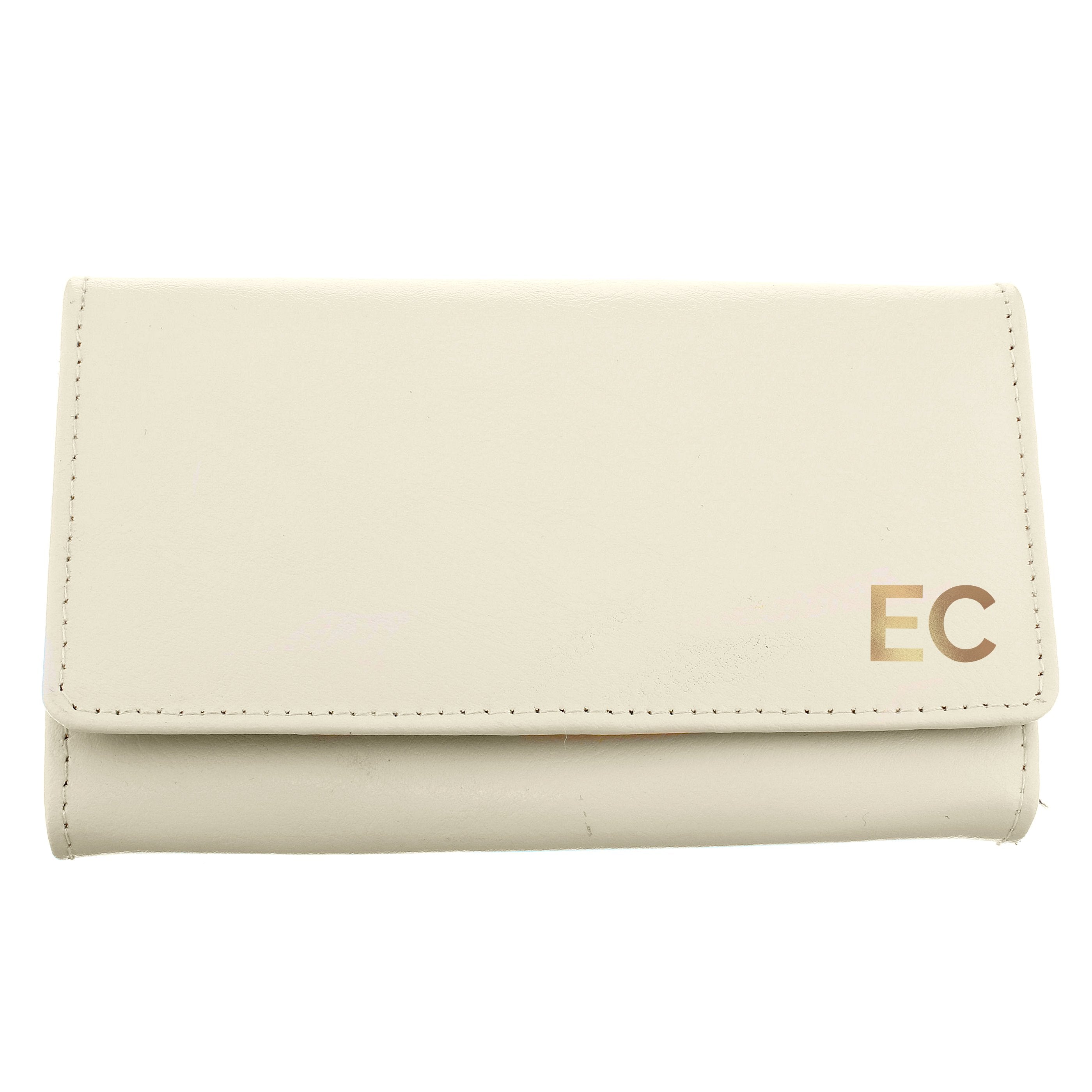 Personalised Gold Initials Cream Purse