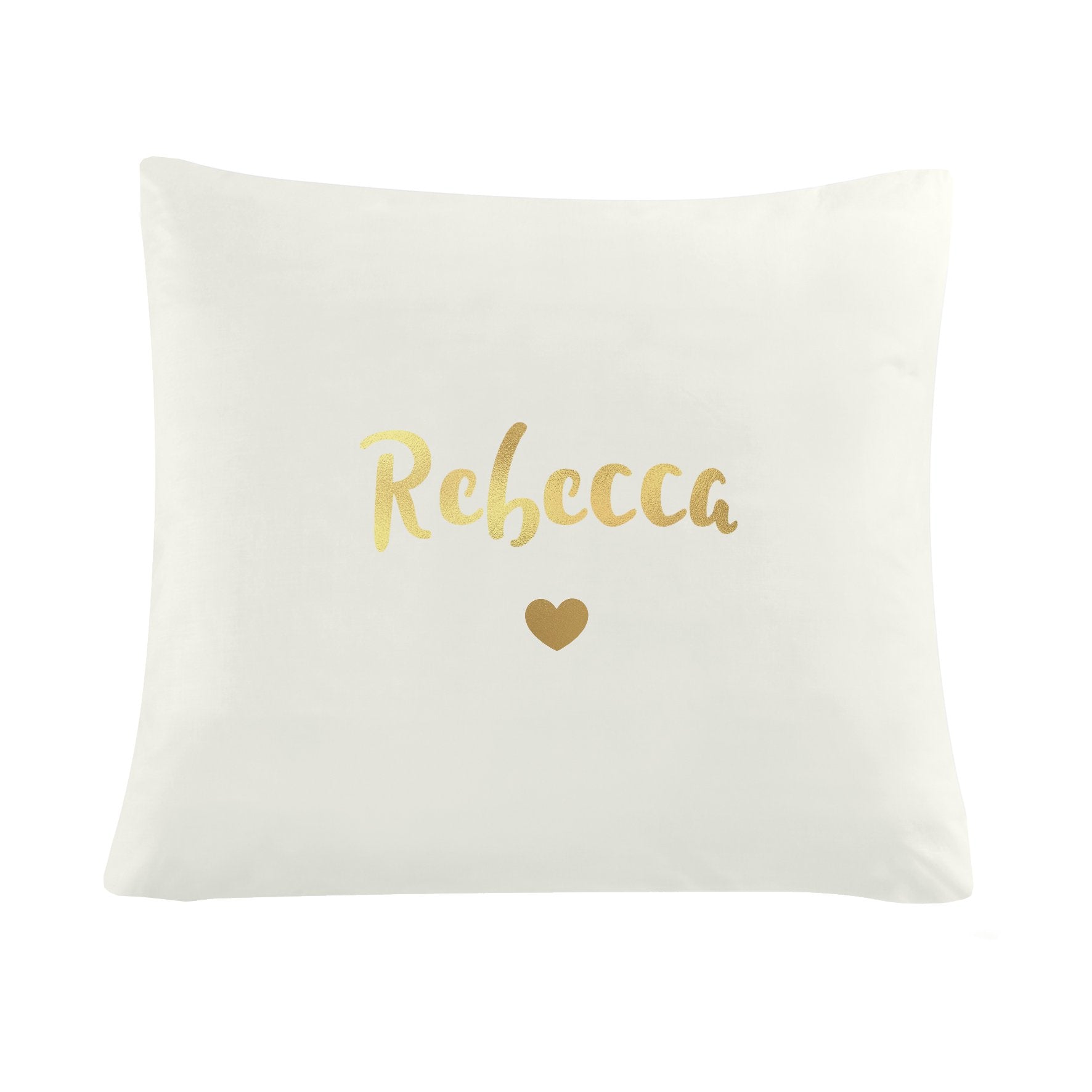 Personalised Gold Name Black Cushion Cover