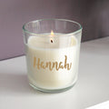 Personalised Gold Name Scented Jar Candle