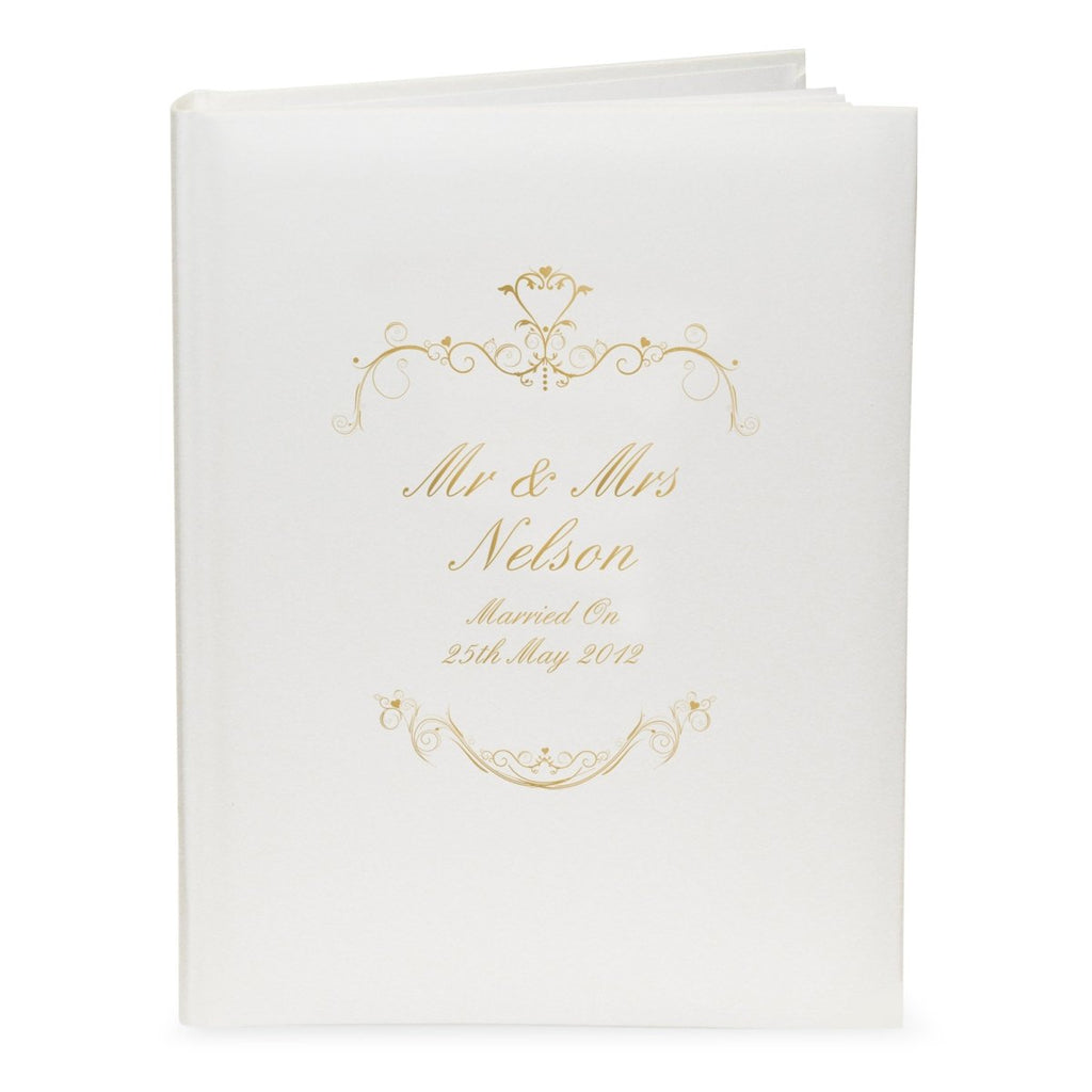 Personalised Gold Ornate Swirl Traditional Album