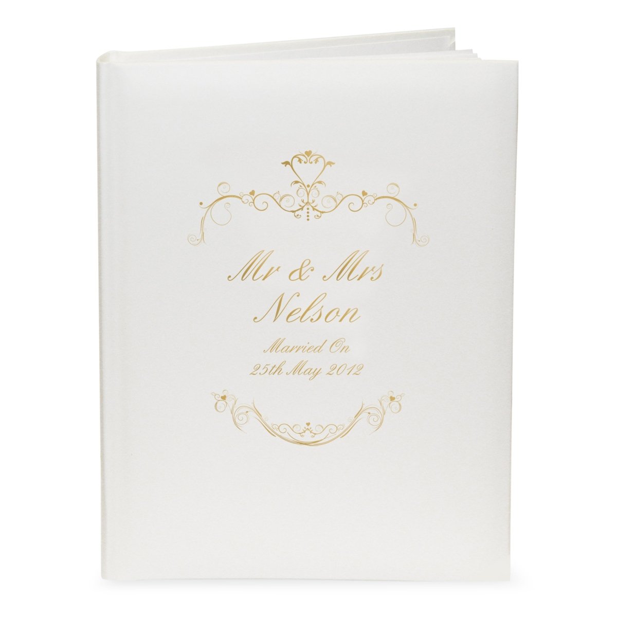 Personalised Gold Ornate Swirl Traditional Album