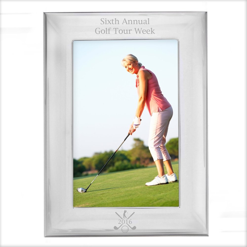 Personalised Golf 4x6 Inch Silver Photo Frame