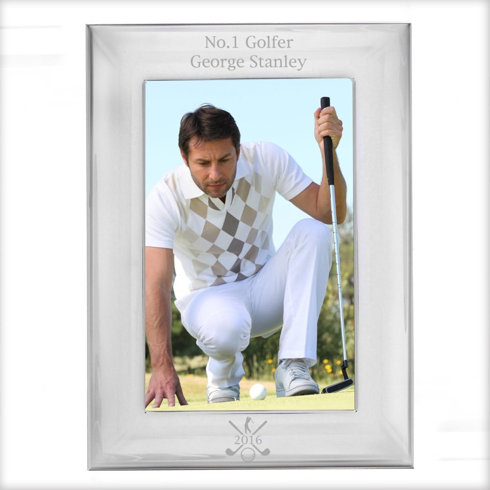 Personalised Golf 6x4 Inch Silver Photo Frame