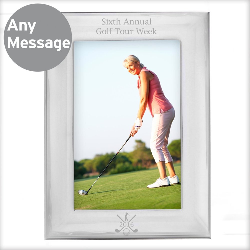 Personalised Golf 6x4 Inch Silver Photo Frame