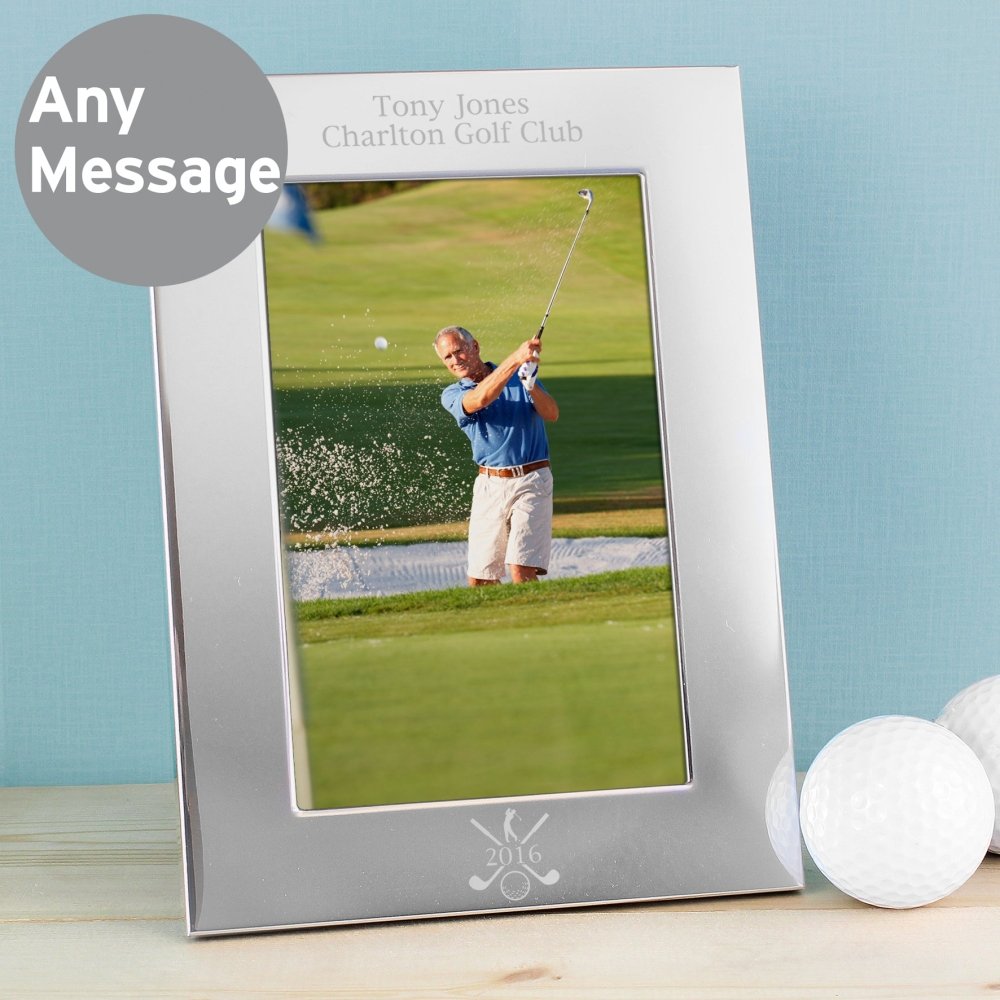 Personalised Golf 6x4 Inch Silver Photo Frame