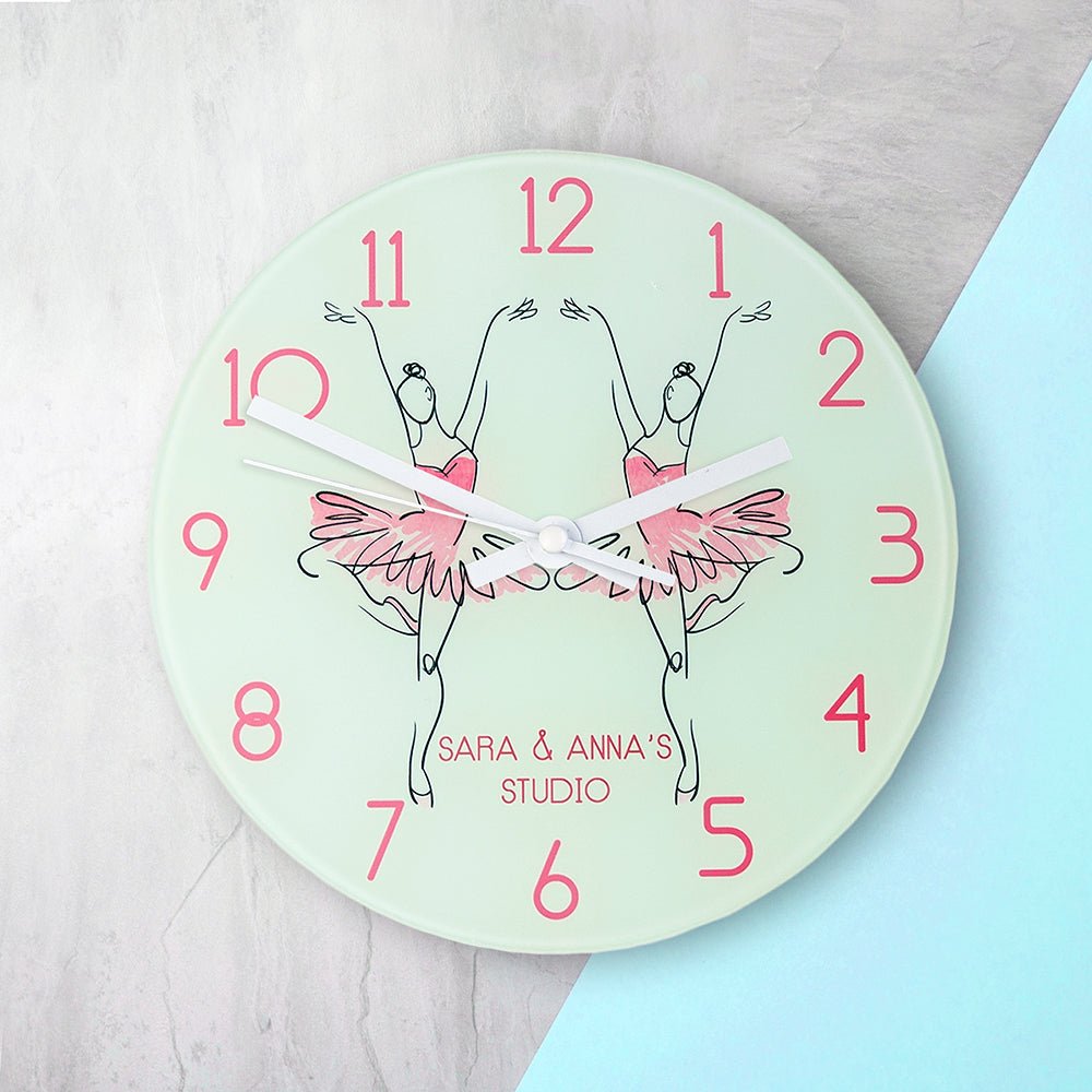 Personalised Graceful Ballerina Wall Clock