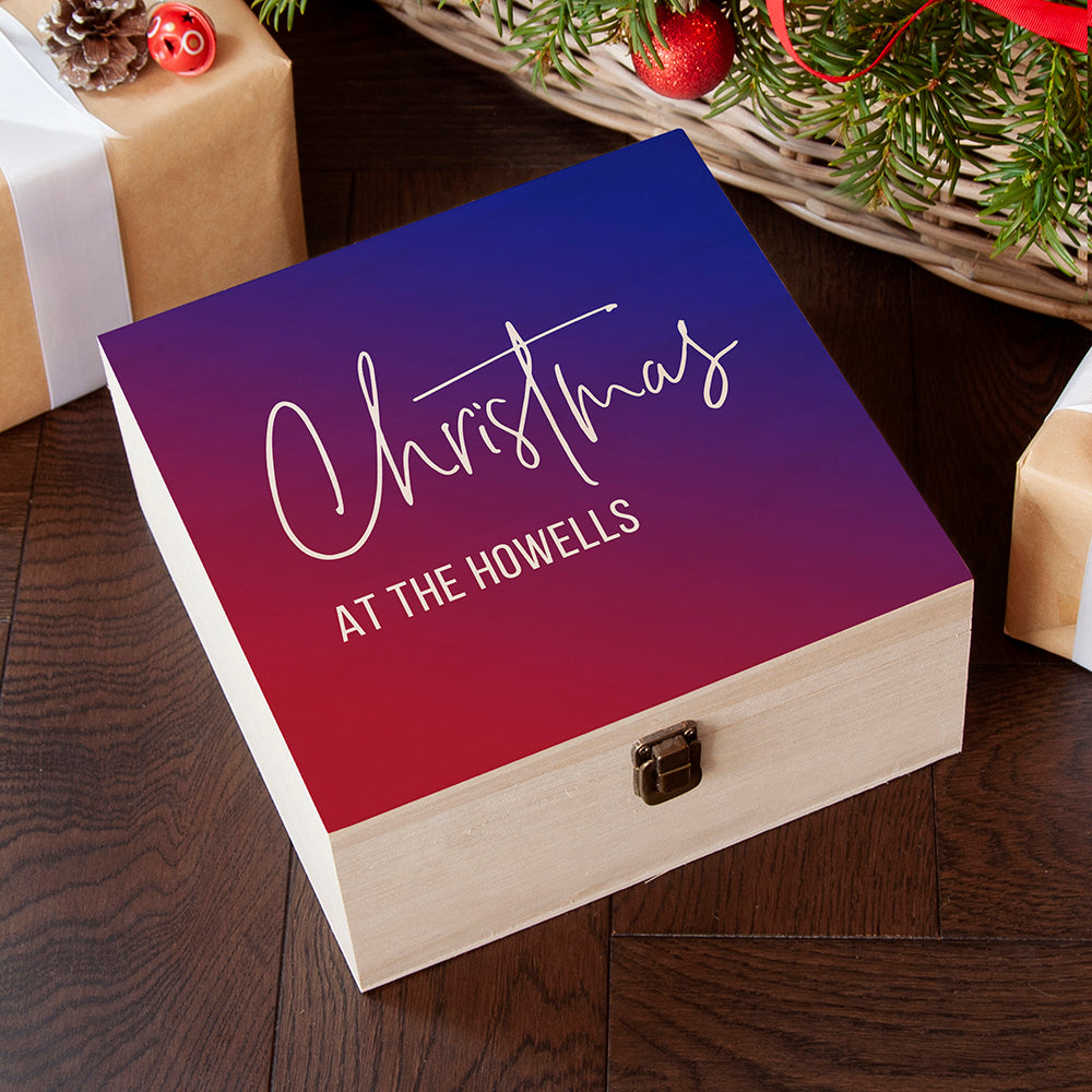 Personalised Personalised Gradient Family Christmas Eve Box