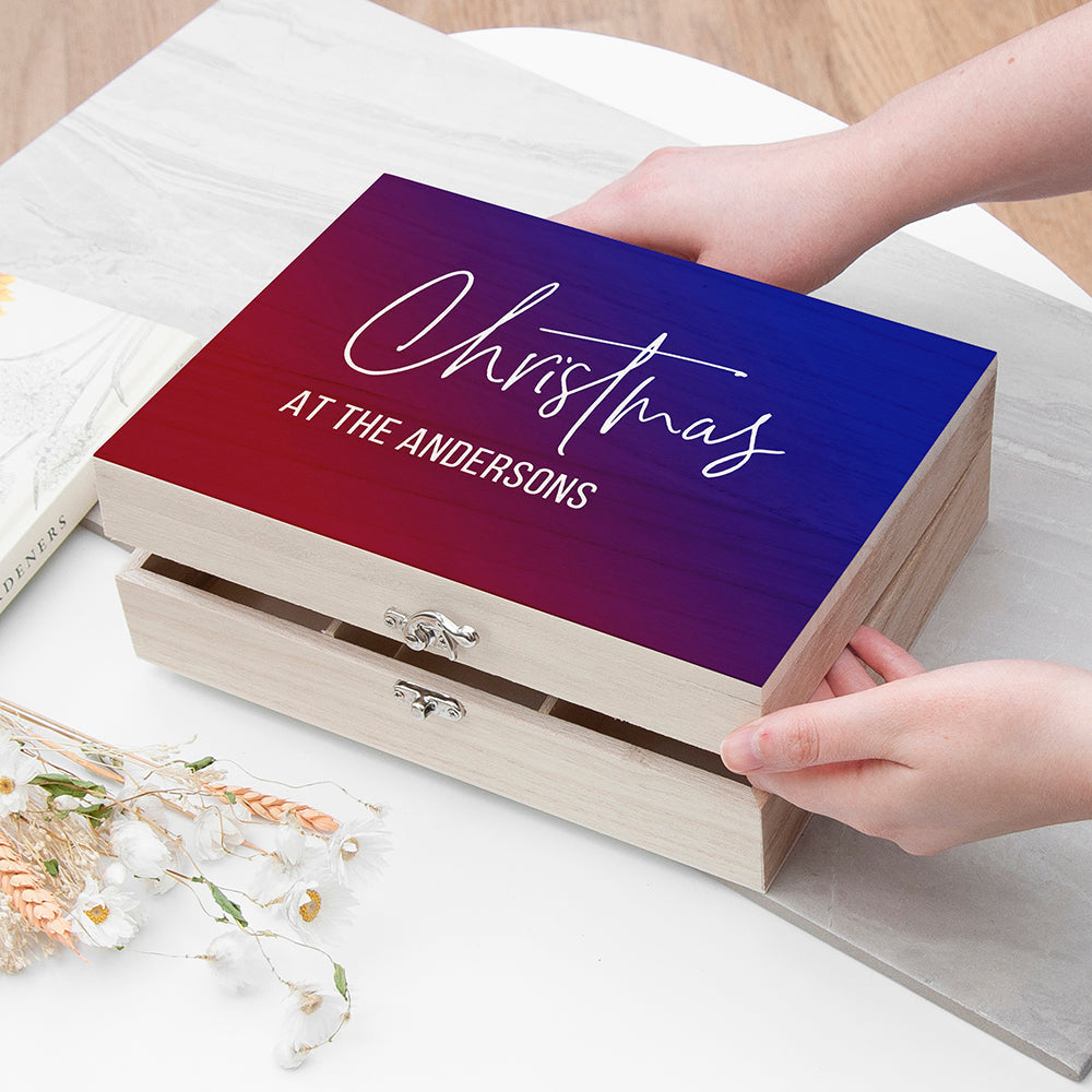 Personalised Personalised Gradient Family Christmas Eve Box