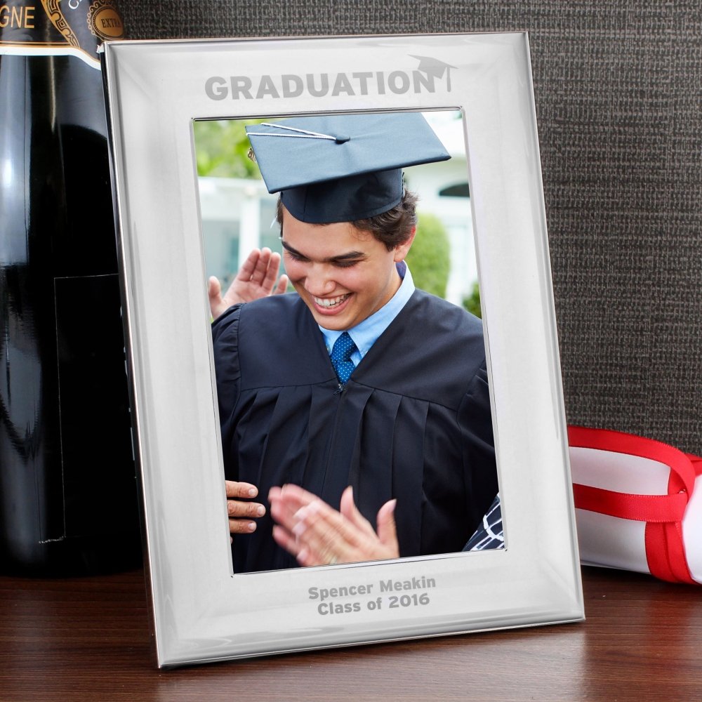 Personalised Graduation 4x6 Inch Silver Photo Frame