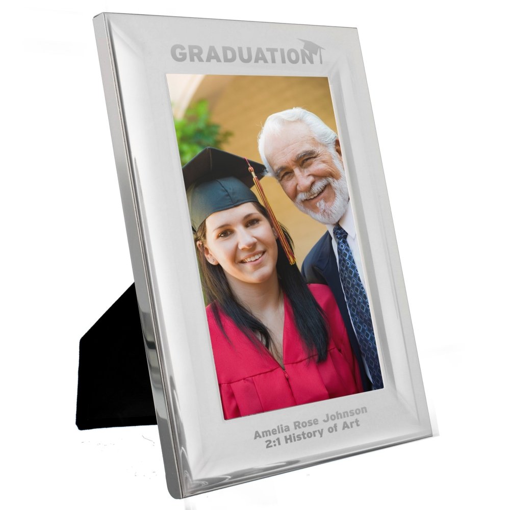 Personalised Graduation 4x6 Inch Silver Photo Frame