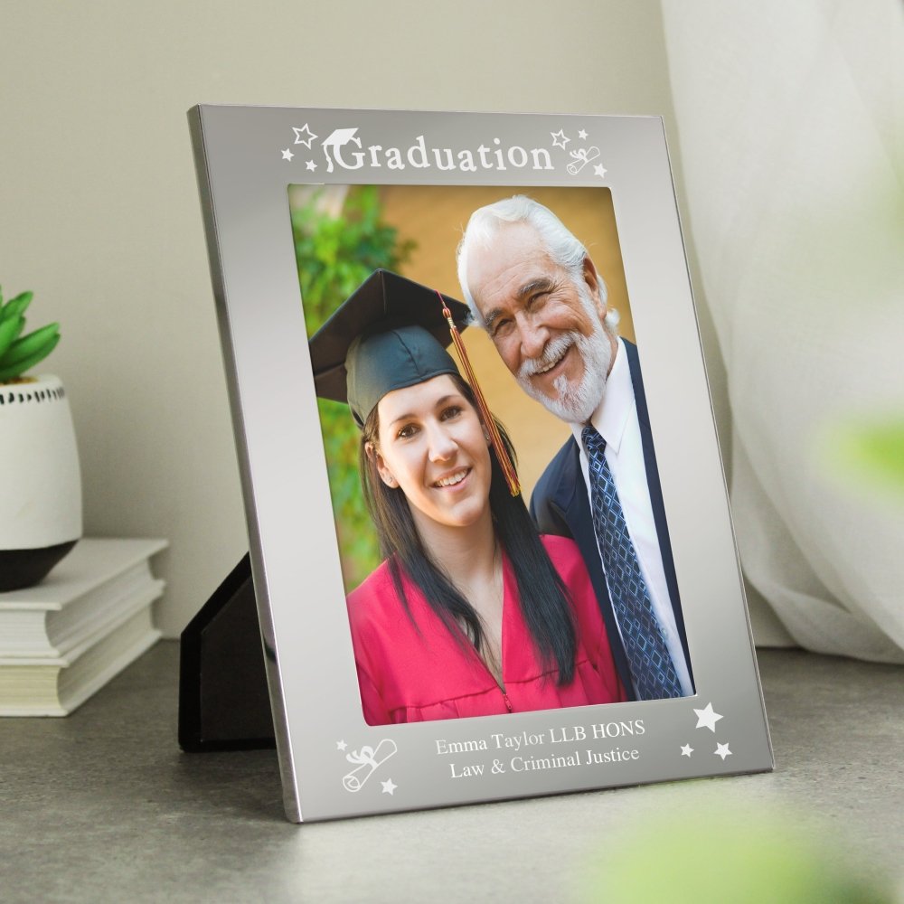 Personalised Graduation 5x7 Inch Silver Photo Frame