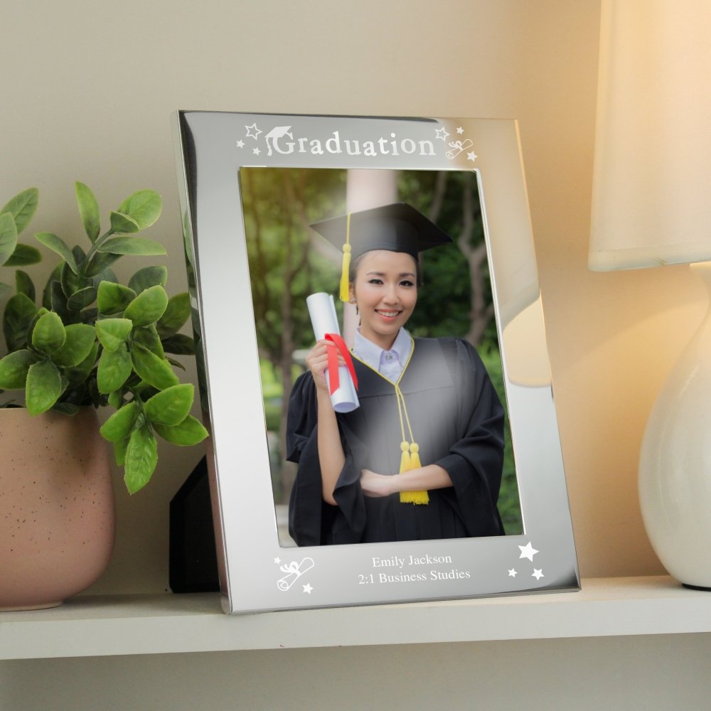 Personalised Graduation 5x7 Inch Silver Photo Frame