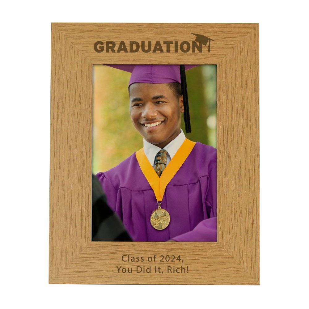 Personalised Graduation 5x7 Inch Wooden Photo Frame