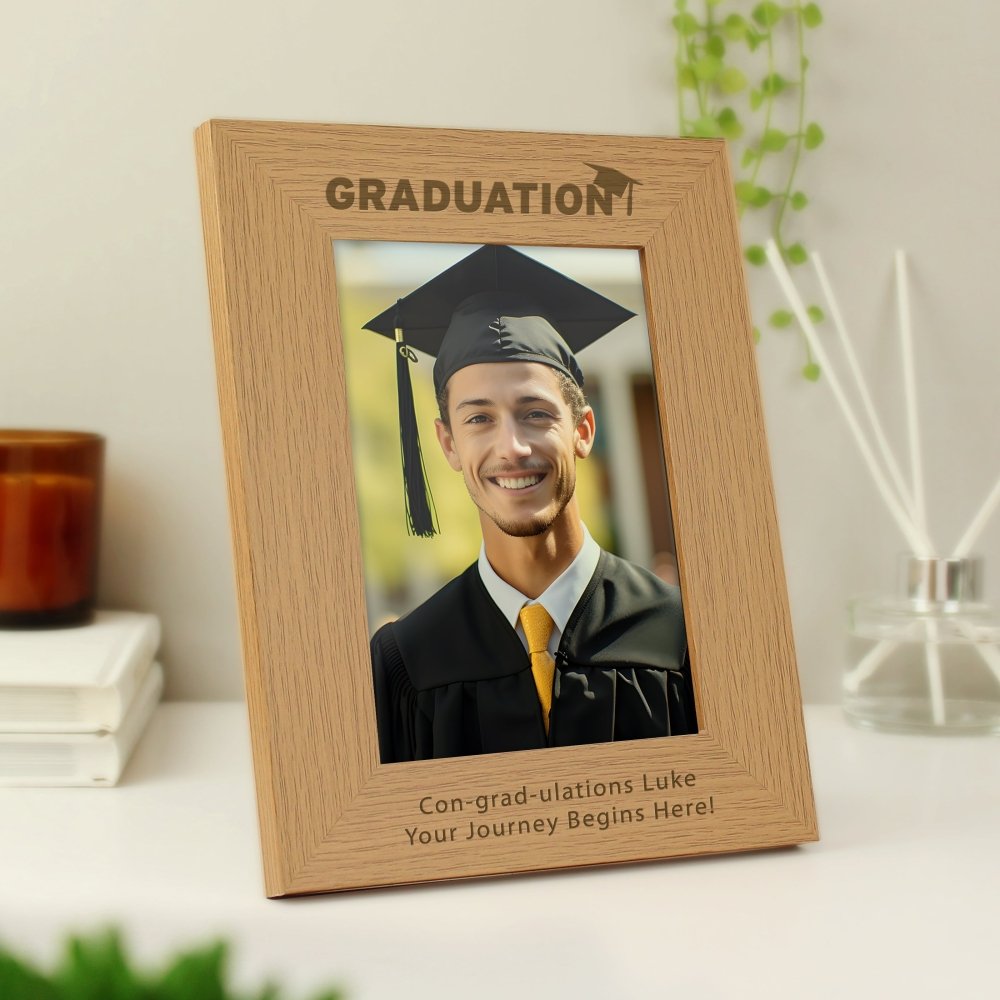 Personalised Graduation 5x7 Inch Wooden Photo Frame