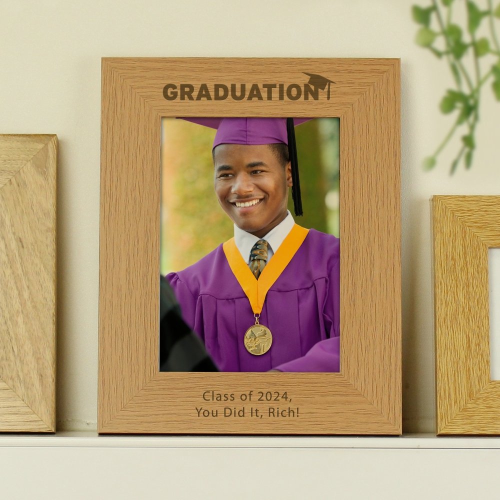 Personalised Graduation 5x7 Inch Wooden Photo Frame