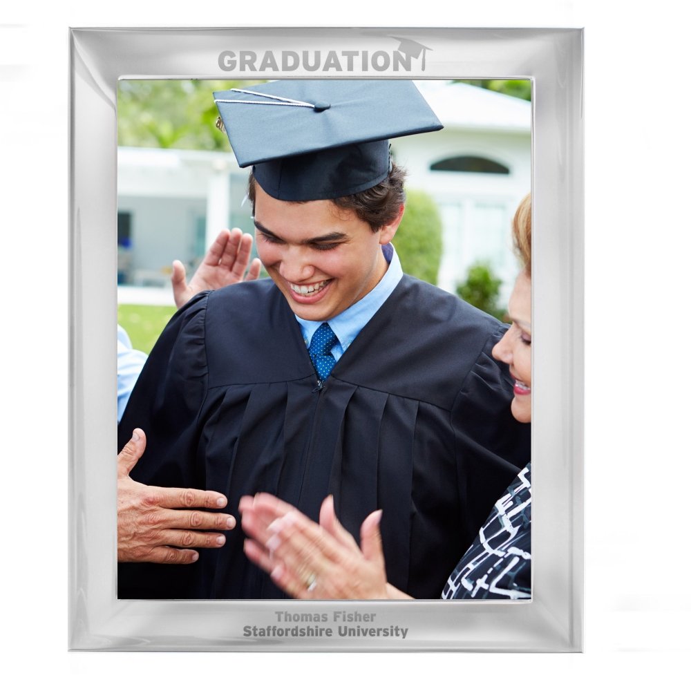 Personalised Graduation 8x10 Inch Silver Photo Frame