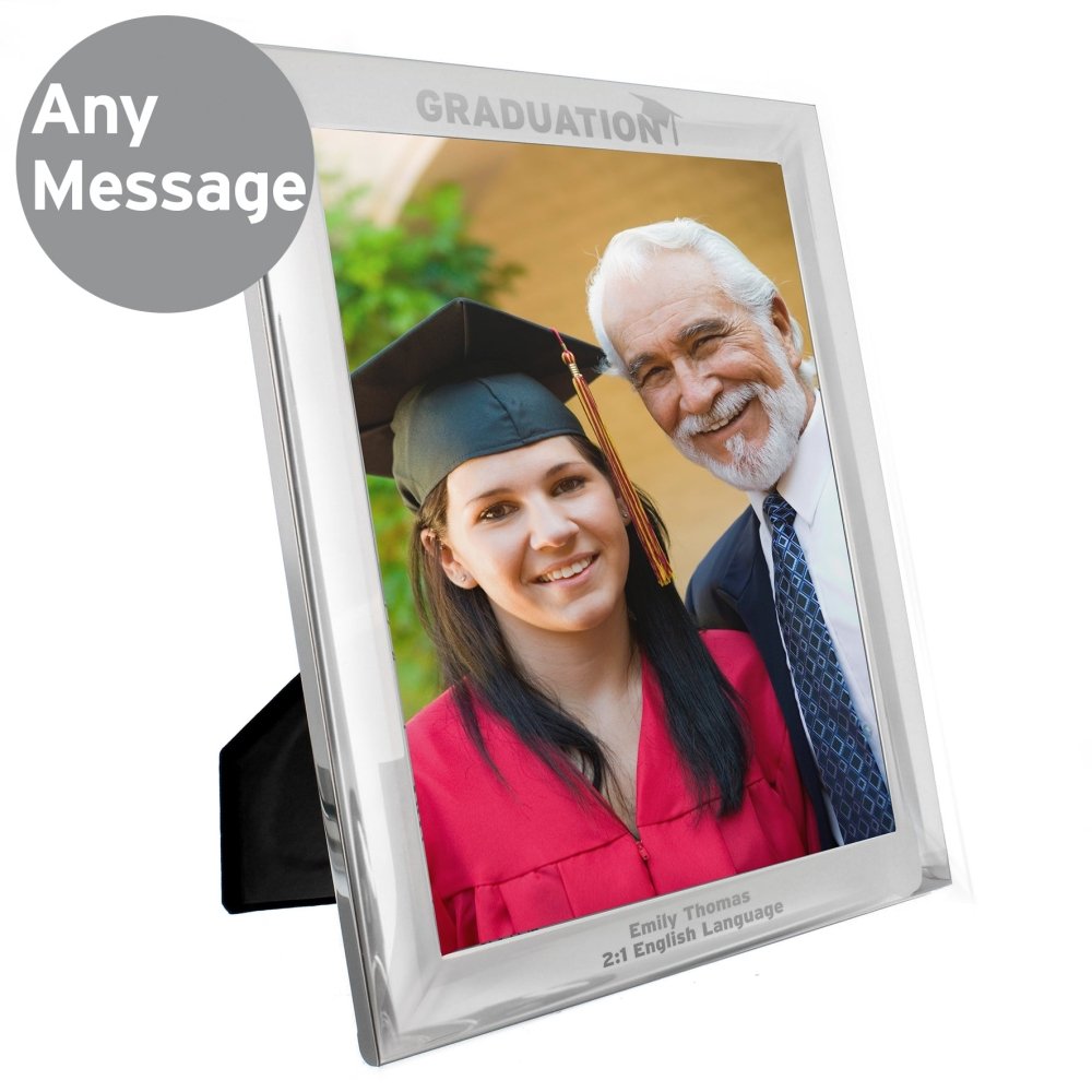 Personalised Graduation 8x10 Inch Silver Photo Frame