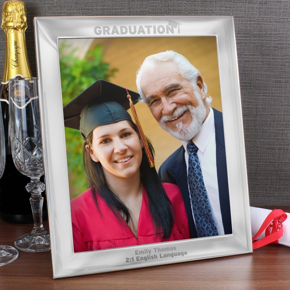 Personalised Graduation 8x10 Inch Silver Photo Frame
