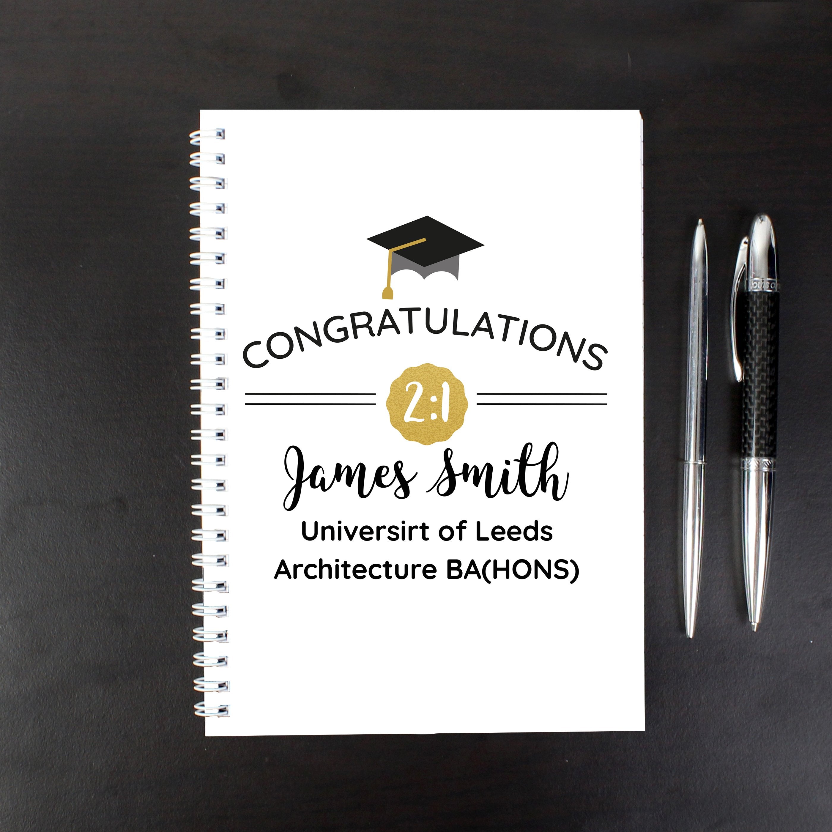Personalised Graduation A5 Notebook