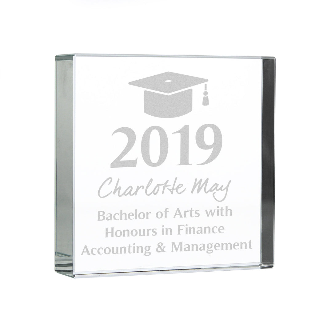 Personalised Graduation Large Crystal Token