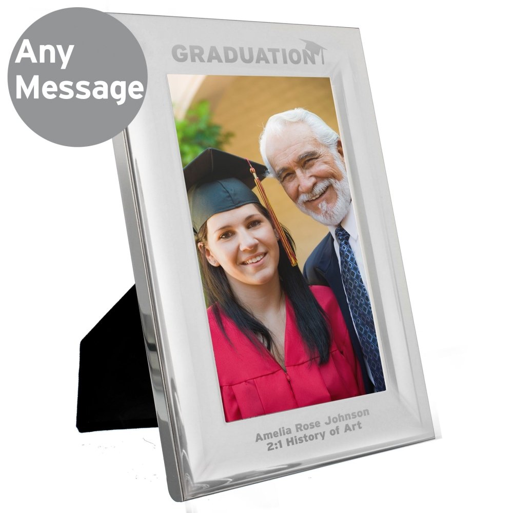 Personalised Graduation Silver 4x6 Inch Photo Frame