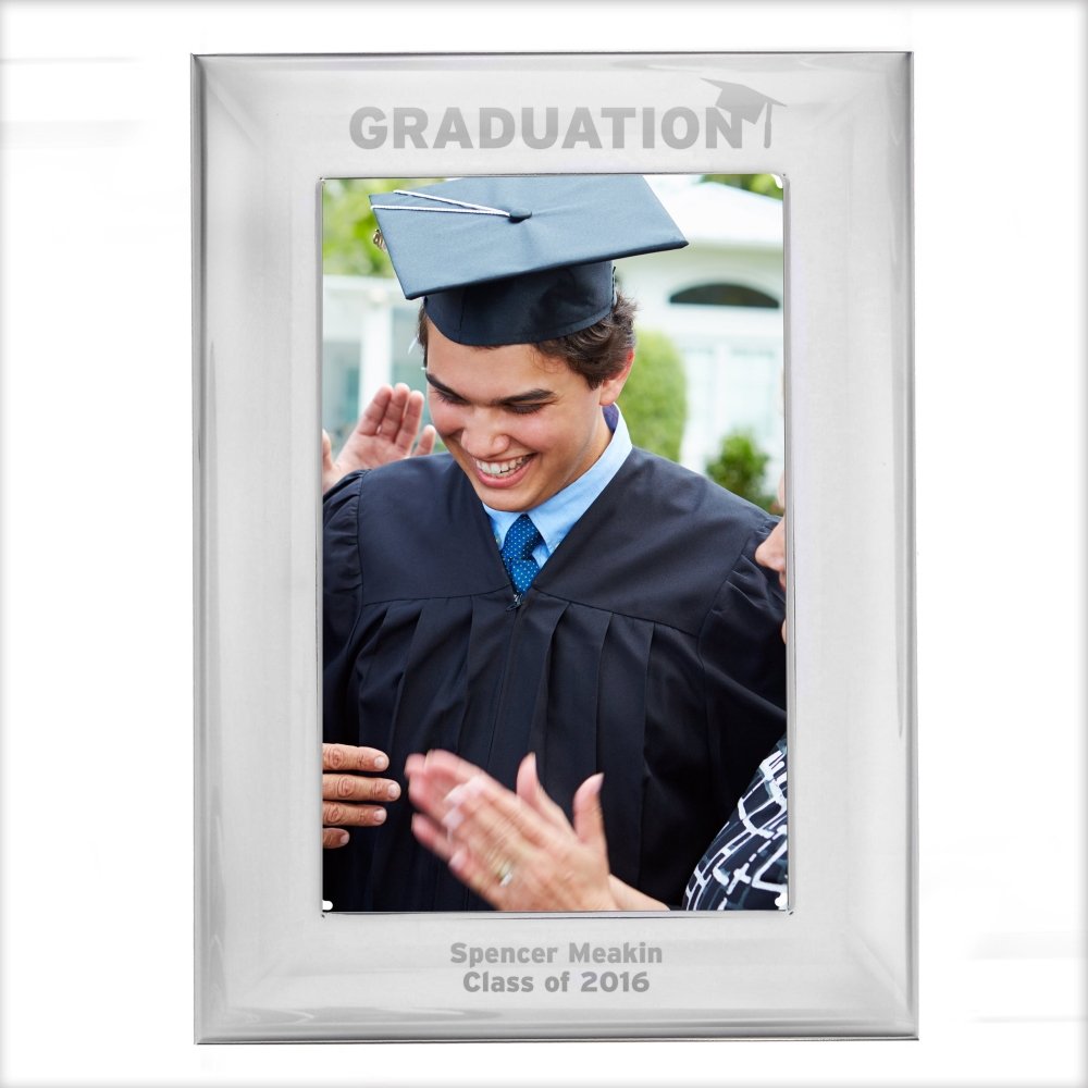Personalised Graduation Silver 4x6 Inch Photo Frame