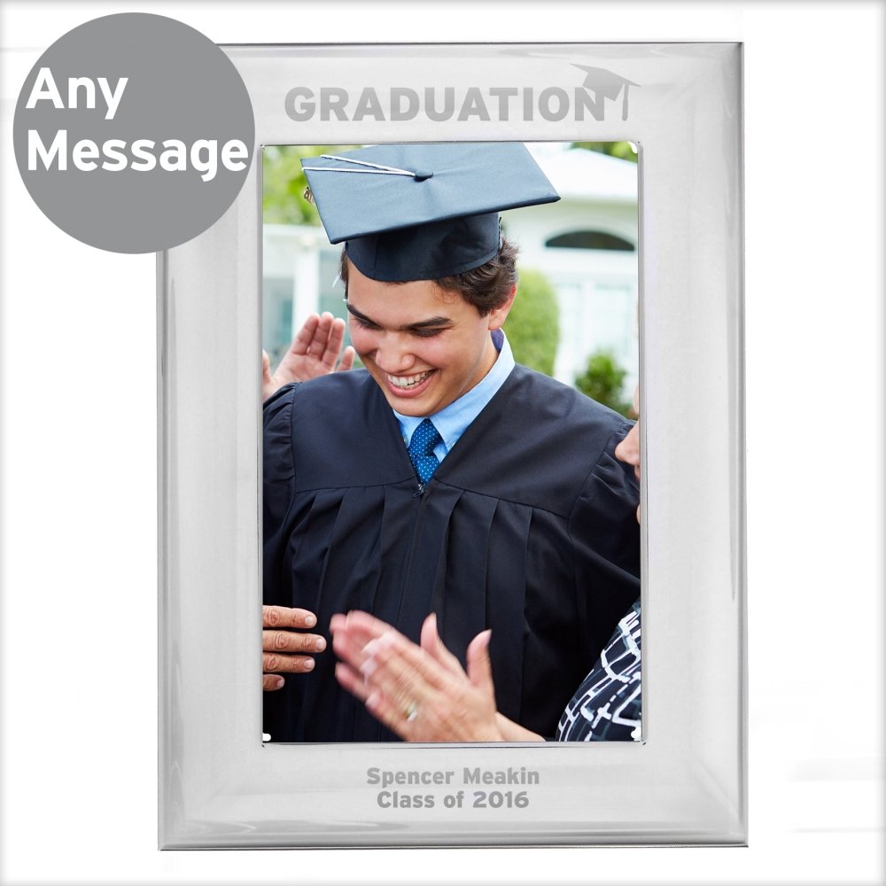 Personalised Graduation Silver 4x6 Inch Photo Frame