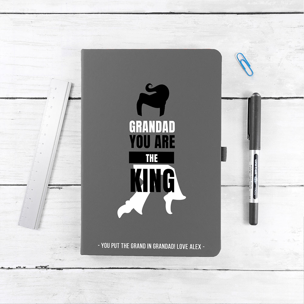 Personalised Personalised Grandad The King A5 Notebook