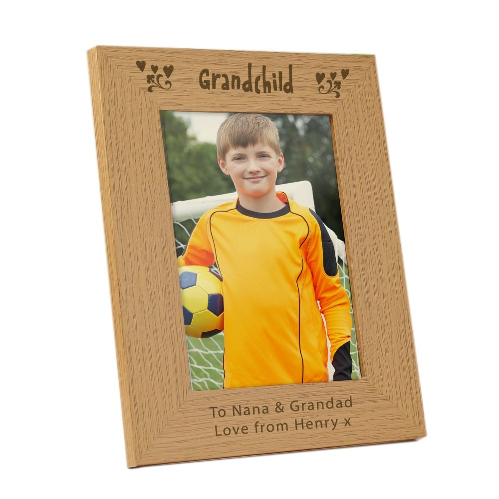 Personalised Grandchild 5x7 Inch Wooden Photo Frame