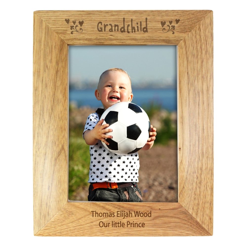 Personalised Grandchild 5x7 Inch Wooden Photo Frame