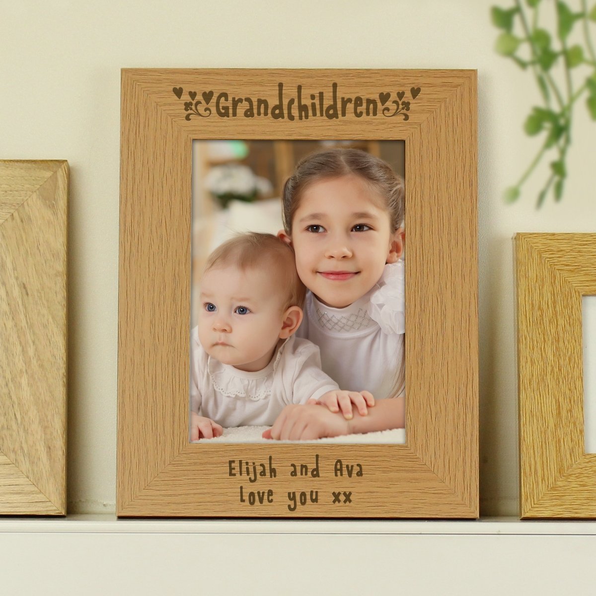 Personalised Grandchildren 5x7 Inch Wooden Photo Frame